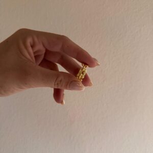 ANILLO ACERO DORADO