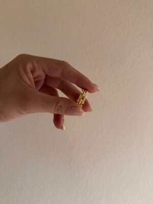 ANILLO ACERO DORADO