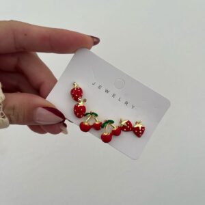 SET DE AROS ACERO DORADO