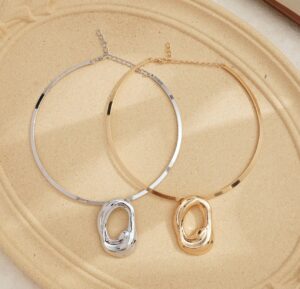 CHOCKER DORADO Y PLATEADO