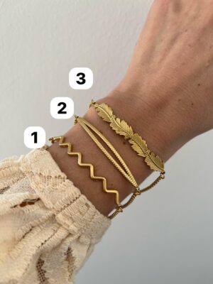 PULSERA ACERO DORADO