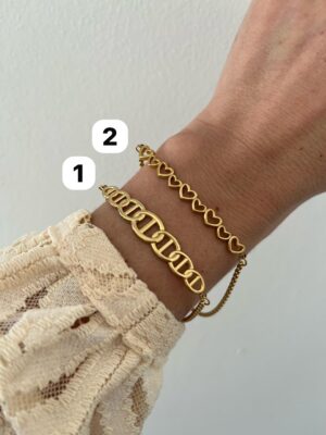 PULSERA ACERO DORADO