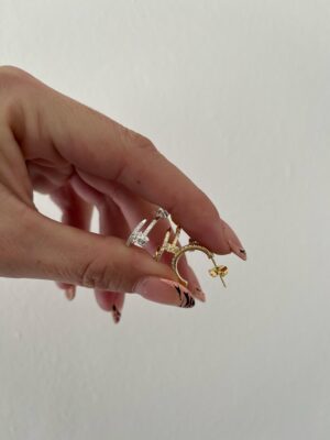 ARO ACERO BLANCO Y DORADO