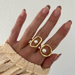ANILLO ACERO DORADO