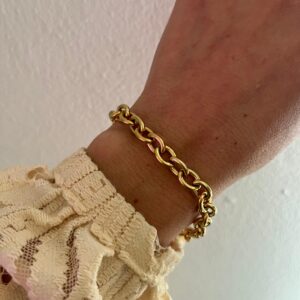 PULSERA ACERO DORADO