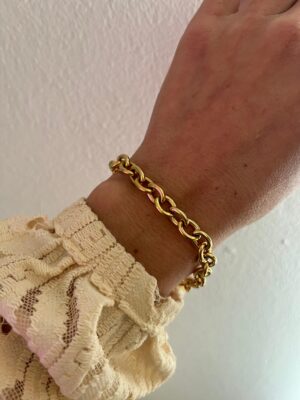 PULSERA ACERO DORADO