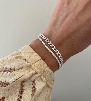 PULSERA ACERO BLANCO