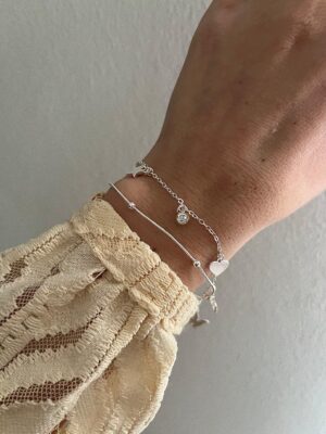 PULSERA DOBLE ACERO BLANCO