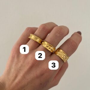 ACERO DORADO ANILLOS
