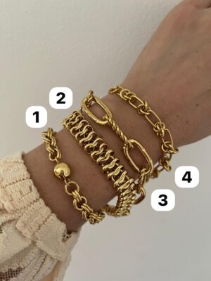 PULSERAS ACERO DORADO