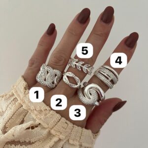 ANILLOS ACERO BLANCO