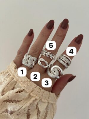 ANILLOS ACERO BLANCO