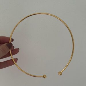 COLLAR ACERO DORADO
