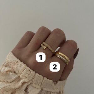 ANILLO ACERO DORADO