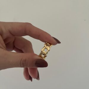ANILLO ACERO DORADO