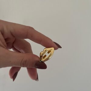 ANILLO ACERO DORADO