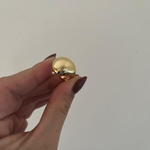 ANILLO ACERO DORADO