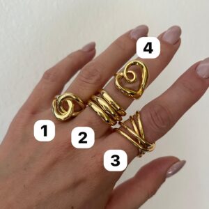 ANILLO ACERO DORADO
