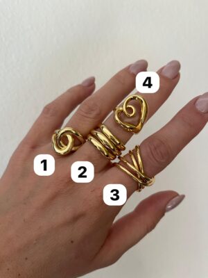 ANILLO ACERO DORADO