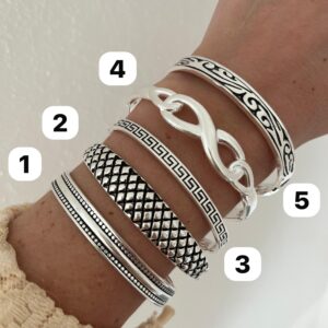 ESCLAVAS ACERO BLANCO