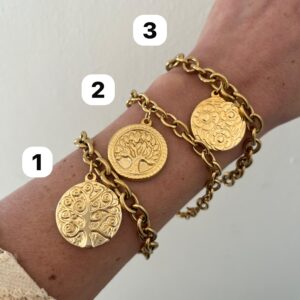 PULSERA ACERO DORADO