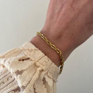 PULSERA ACERO DORADO
