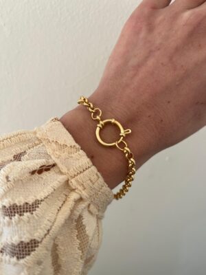 PULSERA ACERO DORADO
