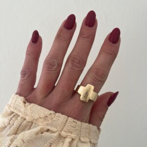 ANILLO ACERO DORADO