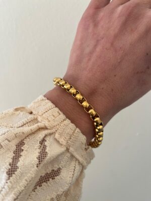 PULSERA ACERO DORADO