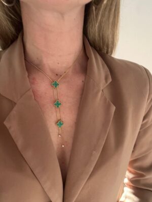 COLLAR TREBOL VERDE
