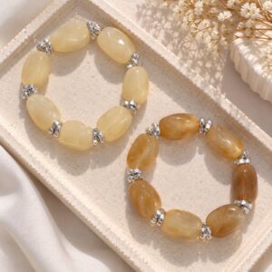 PULSERAS X 2 PIEDRAS Y ACERO PREMIUM