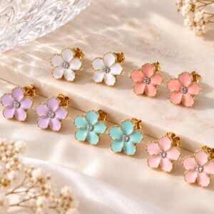 packs x 6 pares de aros acero dorado