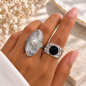 packs x 2 anillos acero blanco calidad premium
